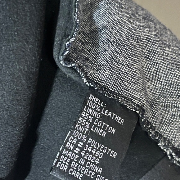 Crop Bolero Leather Jacket w/ Knit - Picture 8 of 8